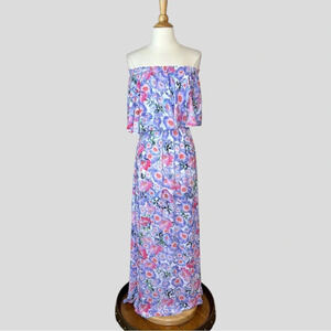 SHOW ME YOUR MUMU Hacienda Bohemian Floral Maxi Dress Cottagecore Size Small